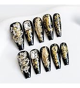 Sun&Beam Nails Handgefertigte Nagelspitzen Mittel Lang Ballerina Sarg Nägel zum Aufkleben in Blau...