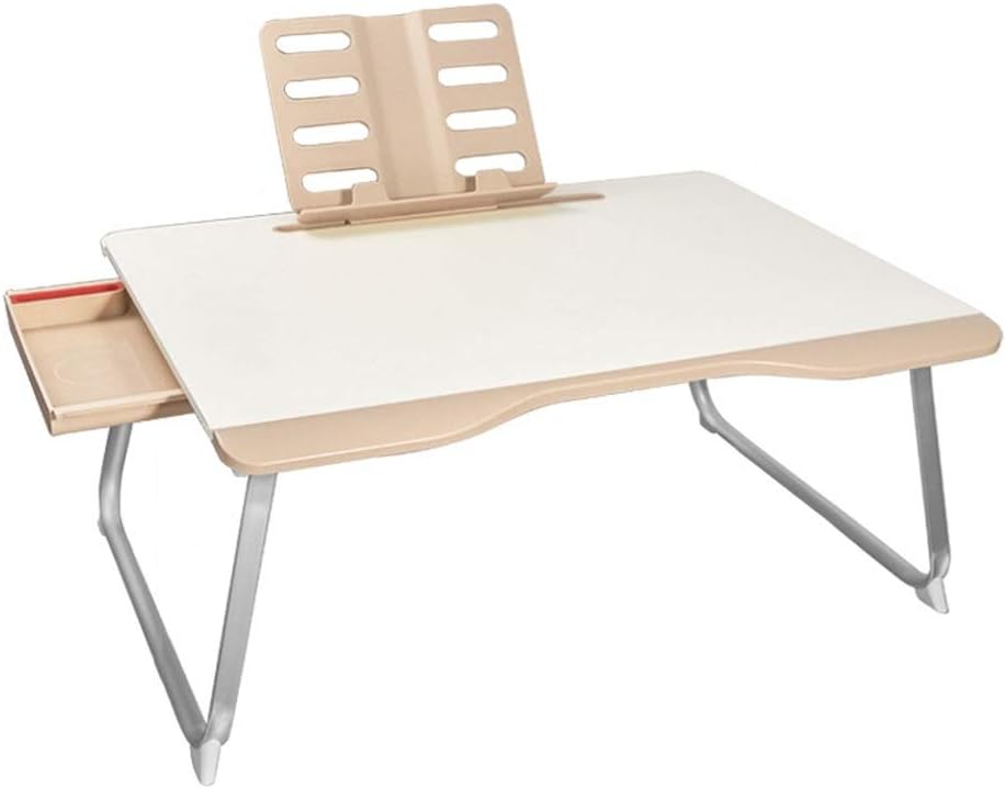 Notebook Stand Reading Holder Collapsible Suitable for Bedroom Living Room Balcony (Color : Black) (Mocha Yellow)