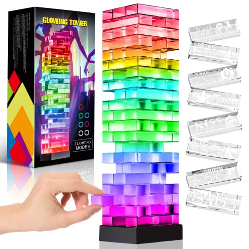 Party Games For Adults And Family,Adult Games For Game Night,3 Flash Mode Light Up Tumble Tower With 48 Rules,Board Games For Parties Adults Gathering,Fun Camping Games For Adults,Games Gift Ideas #TOP23
