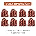 French Curly Braiding Hair 18 Inch 8 Packs Curly Braiding Hair Pre Stretched for Box Braids French Curls Crochet Braids Bouncy Loose Wavy Synthetic Braiding Hair Extensions(18 Inch,Ginger）