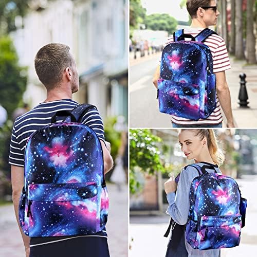 SAMIT Galaxy School Bag Galaxy Backpack Lightweight School Backpack Boys Rucksack Cool Bookbag Laptop Backpack Casual Daypacks with Pencil Case for Boys Girls (Upgrade Galaxy Backpack)