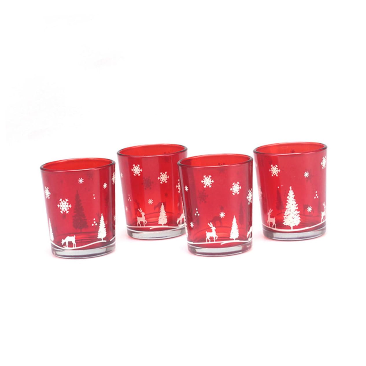 Cabilock 10 Piezas Taza De Vela De Fiesta Centro De Mesa Navideño Velas Candelita Candelabro Portavelas De Navidad Candelero Votivo Taza De Vela De Aromaterapia Decoración Navideña Vidrio
