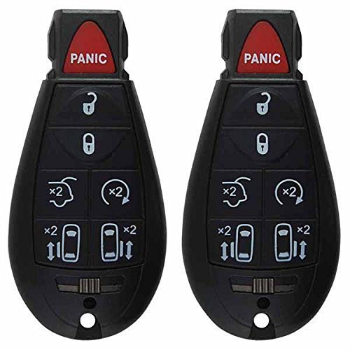KeylessOption Keyless Entry Remote Control Car Key Fob Starter Alarm for Caravan Town Country (Pack of 2)
