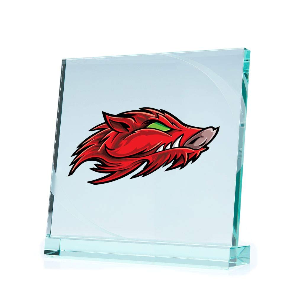 Razorback Red Wild Pig Head Sticker Decal, Spanish Explorers' Legacy for Elevate The Essence Full Color Print (3X1,6)