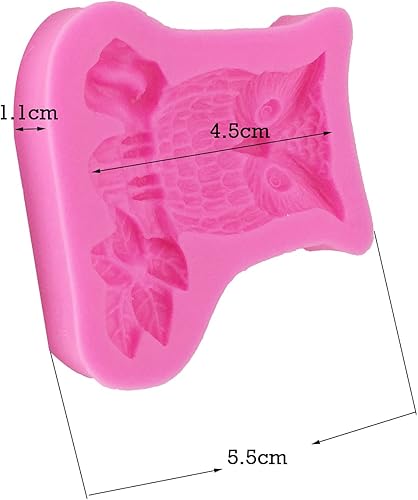Miniatura 2 de Moldes de silicona reutilizables de grado alimenticio con forma de búho en 3D, antiadherente, decoración de pasteles de chocolate, galletas,