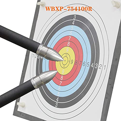 Wisdom 100 Grains Arrow Field Points 19/64 Inch 7.54Mm Stainless Steel Bullet Point Archery Tip For Bow Hunting Target Practice Inserts 1 Dozen 12 Pcs #TOP6