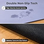 Tapis de yoga à poignée 5mm Non glissant PU Surface en caoutchouc naturel, matelas de fitness Premium pour le yoga chaud, Pilates, pour les femmes et les hommes