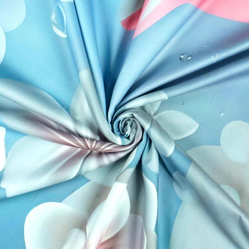 Image of Akshya 7D Digital Printed Glace Cotton Double Bed Sheet with 2 Pillow Covers - 300 TC King Size Bedsheet (90 x 100 inches, Blue Dolphin Cartoon Print