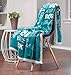 Chanasya Premium Hope & Faith Gift Throw Blanket - Cozy, Warm & Fluffy Sherpa - Sends Positive Energy, Inspirational Uplifting, Comfort for Best Friend, Women, Men, & Partner (65x50 inches) Sky Teal