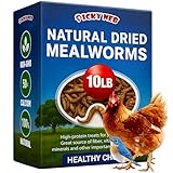 PICKY NEB 10 lbs 100% Non-GMO Dried Mealworms - Whole Large Meal Worms Bulk - High-Protein Treats Perfect for Your Chickens, Ducks, Wild Birds
