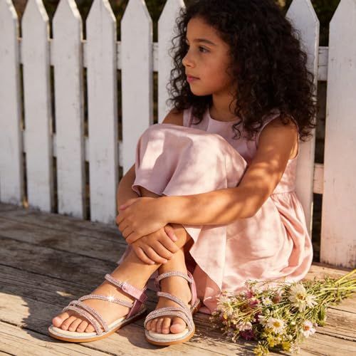 Image of Girls Dress Sandals Comfy Hook and Loop Summer Shoes for Toddlers
