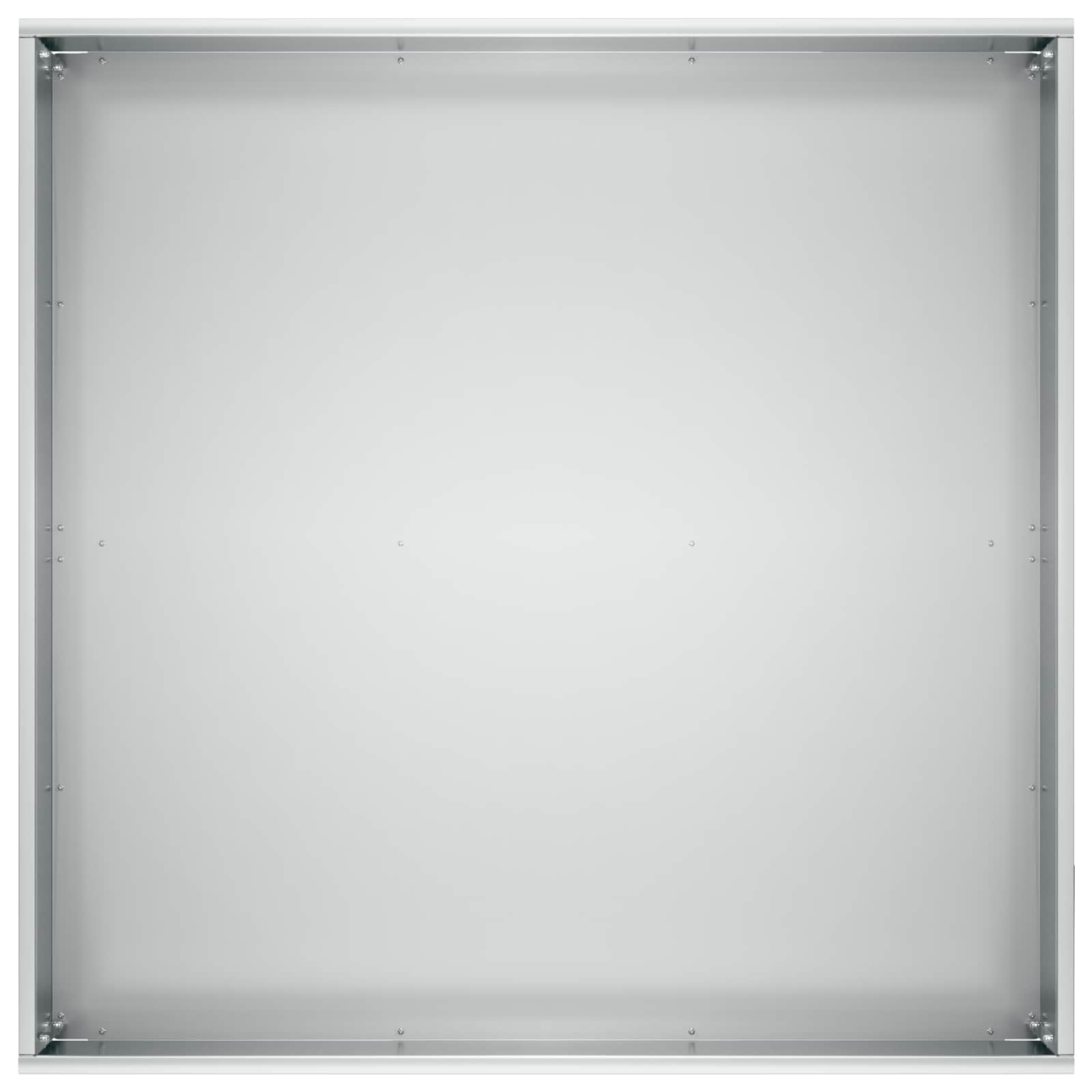 Garten Pflanzgefäß 2 Pack Silber 60 x 60 x 20 cm Stahl Blumenkasten Outdoor