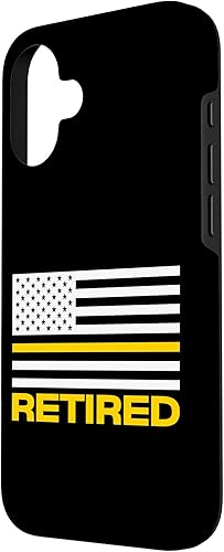 Miniatura 2 de iPhone 16 911 Police Dispatcher Gift Retired Thin Gold Line Flag Life Case