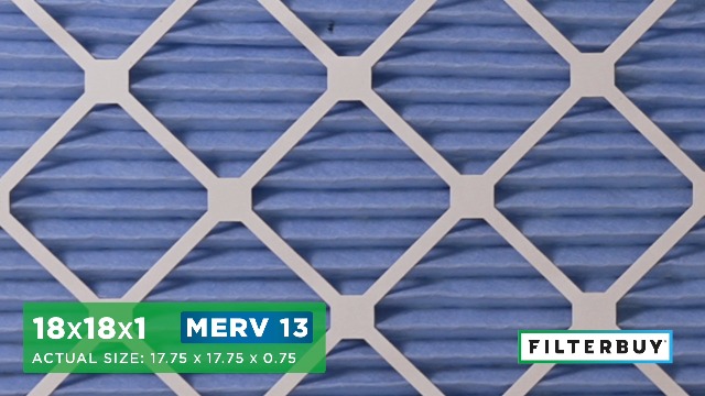 Image of Filterbuy 18x18x1 Air Filter MERV 13 Smoke & Allergy Defense (4-Pack) | Electrostatic Pleated HVAC AC Furnace Filters Replacement, Made in USA (Actual Size: 17.75 x 17.75 x 0.75)