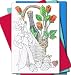 Art Eclect Adult Coloring Greeting Cards for Birthday, Anniversary and Every Occasions | Set of 20 Cards to Color and Send | Envelopes Included | Set AC/Rainbow