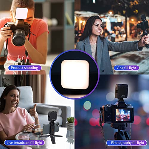 Image of Camera Light, ARTCISE LED Video Light with 2000mAh Rechargeable Battery 2500-6500K with Cold Shoe Mount for Sony, Nikon, Canon DSLR Camera and Vlogging, YouTube