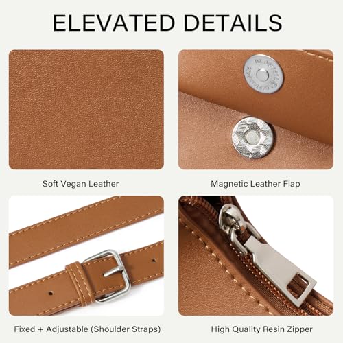 Image of CLUCI Shoulder Bag for Women, RFID Blocking Purse Vegan Leather Hobo Handbags with Adjustable Strap Anti Theft Crossbody Bag
