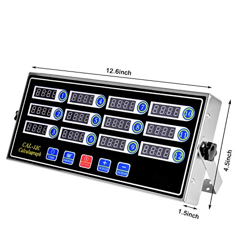 Bavnnro 12 Channels Kitchen Timers Commercial Cooking Timer,Stainless Steel Calculagraph Timer Restaurant Timer With Loud Alarm Burger Cooking Reminder #TOP1