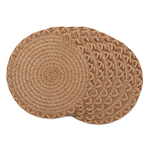 DII Woven Kitchen Collection Round Placemat Set, 15