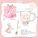 Imagen de Regalos para mujeres Latte Macchiato Vasos de regalo de cumpleaños para mujeres Copas de café de doble pared personalizadas Navidad Día de San Valentín Día de la Madre Regalo para ella Novia Colegas
