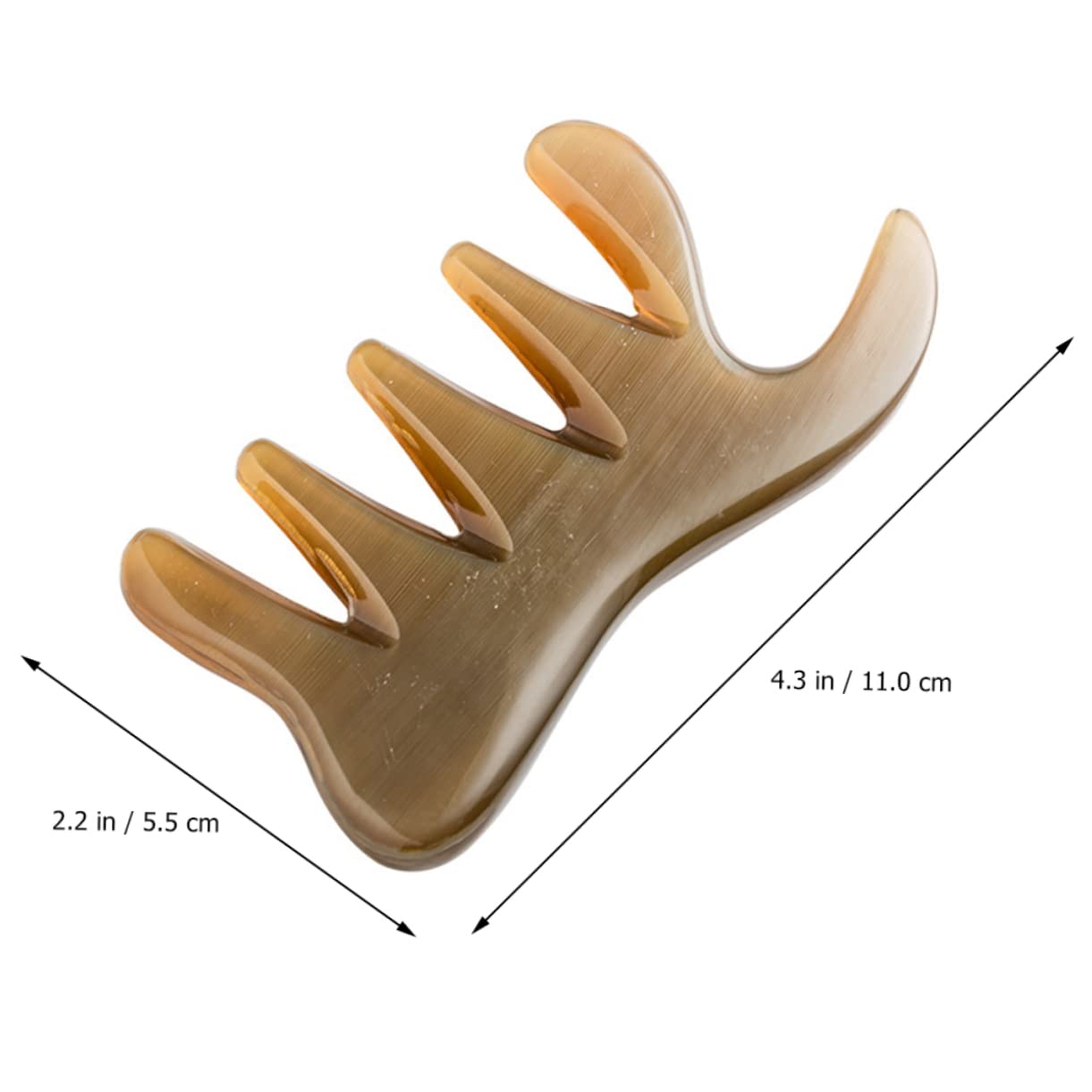 Healeved 3stücke Wasserbüffelhorn Kamm Für Kopfhautmassage Guasha Und Körpermassage Fünfzahn-massagenkamm Und Für Und Vielseitig Einsetzbar Für Beine Nacken Und