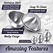 Stainless Steel Bath Bomb Molding Set-3 Metal Round Bath Bomb Molds (6 Half Spheres)- DIY Professional Molds for Fizzy Bombs: Instructional Pamphlet, E-Book & Mesh Storage Bag- Starter Kit