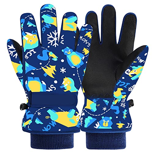 Crianças Luvas de Esqui de Inverno Neve, Luvas Quentes à Prova de Vento Esqui Snowboard Sport Luvas