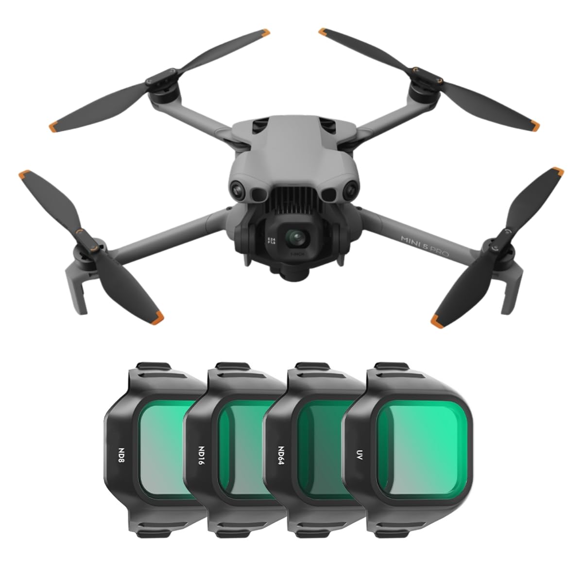 Dla DJI Mini 5 Pro, zestaw filtrów optycznych CPL polaryzacyjny ściemniacz czarna mgła ND8/16/32/64/1000 filtr redukcyjny światła UV Drone Mini 5Pro osłona obiektywu NIGHT/STAR Film (UV+ND8+ND16+ND64)