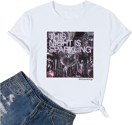 This Night is Sparkling Shirt Women Country Music Lover Tee Swift Fans Tops Vintage Graphic Concert Tshirt