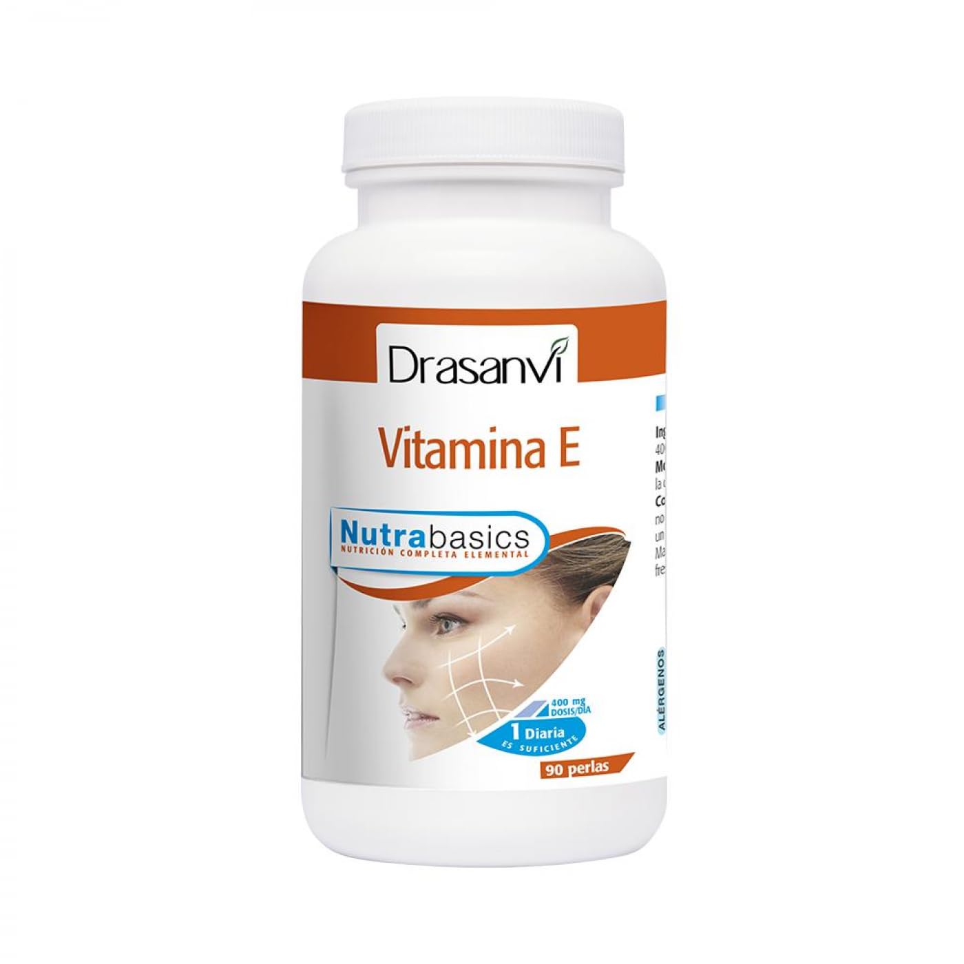 DRASANVI NUTRABASICS VITAMINA E - Contribuye a la protección de las células frente al DAÑO OXIDATIVO - SIN GLUTEN - 30 perlas