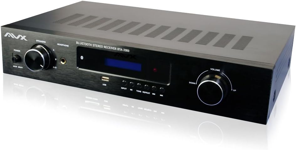 Bluetooth Stereo Receiver w/Phono by AVX Audio, BTA-3000