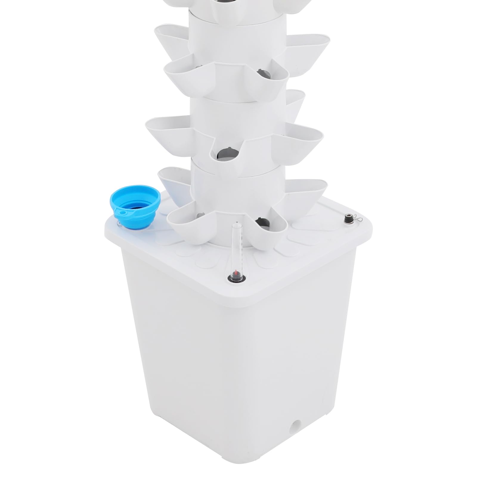 Had 45-otworowy system do hydroponicznej uprawy, zestaw do uprawy w ogrodzie z pompą nawadniającą i zbiornikiem na 20 litrów głębokiego nawodnienia, dla roślin, warzyw i owoców, 9-piętrowy