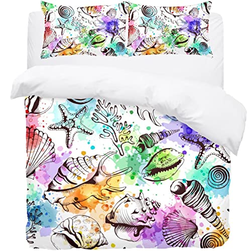 Linge de lit de qualité supérieure parure housse de couette coquillages