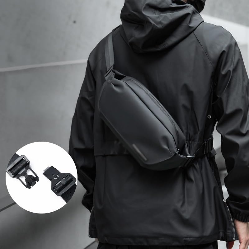 Small Messenger Bag Casual Men's Chest Bag 1 Shoulder Crossbody Bag Backpack2