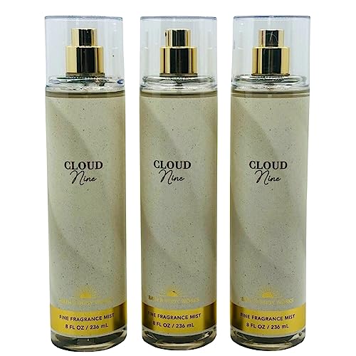 Bath & Body Works Fragrance Mist 3-Pack 8oz Each (Cloud Nine)