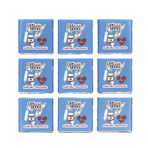 Get Well Soon Chocolate Gift Set - 1 Box, 5X5 Inches - (Blueprime) #TOP2