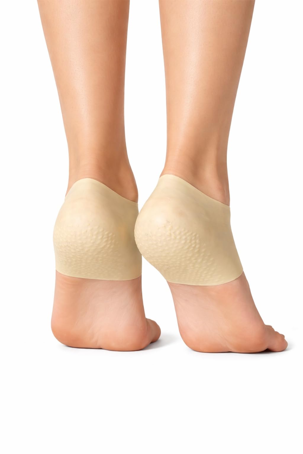 Zency Moisturising Heel Care Socks, Beige, Rubber, One Size Fits Most, Open-Toe, Anti-Slip, Cracked Heel Repair, 2 pair-image-6
