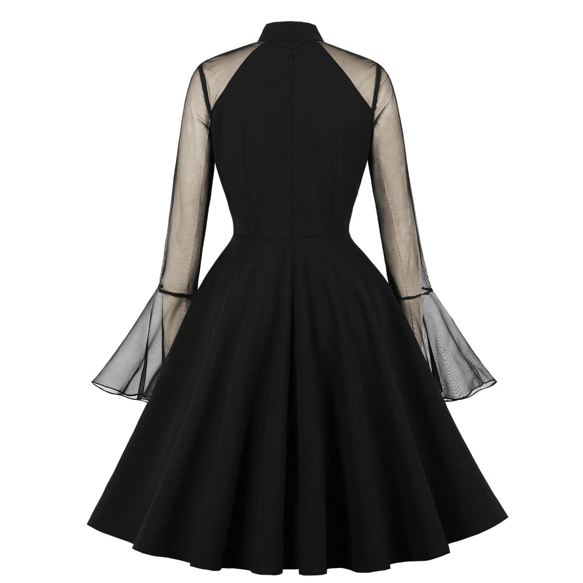 Abito da donna vintage a pois anni '50, stile Audrey, Rockabilly, anni '50 e '60, svasato, per aperitivi e feste, XX-Large
