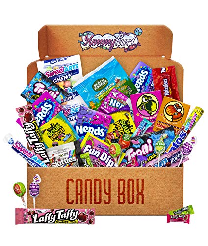 Assorted Candy Box Variety Pack (125 Count), Gift Basket for Women & Men. Ideal for Party, Holiday & Birthday. Sweetarts, Tootsie, Nerds, Laffy Taffy, Twizzlers, Sour Patch, Skittles & More - 3.7 LBS