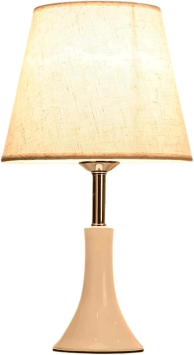 DFAEEKIYO Bedside Lamps Modern Desk Lamp Iron Table Reading Light Button Living Room Lampshade
