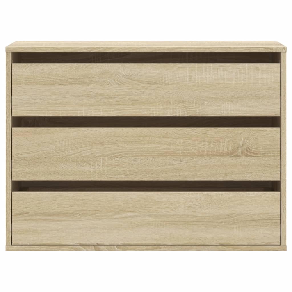 vidaXL Cassettiera Angolare Rovere Sonoma 80x41x58cm Legno Multistrato, Mobile con cassetti, armadietto con cassetti, portaoggetti con cassetti