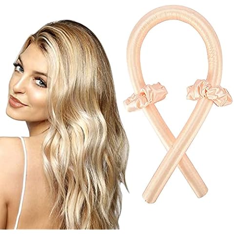 Heatless Curling Rod Headband, No Heat Curls Silk Ribbon Hair Rollers, Portable Wave Formers Hair Lazy Curler Set, Hair Styling Tools for Women Girls Hairstyles Cover