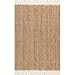 nuLOOM Raleigh Farmhouse Jute Tasseled Area Rug, 5x8, Natural