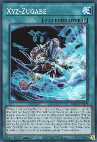 Xyz-Zugabe (V.1) RA02-DE059 Super Rare Deutsch Boosterfrisch 1. Auflage - 25th Anniversary Rarity Collection II - mit ReCollectibles-Versandschutz - für Yu-Gi-Oh!