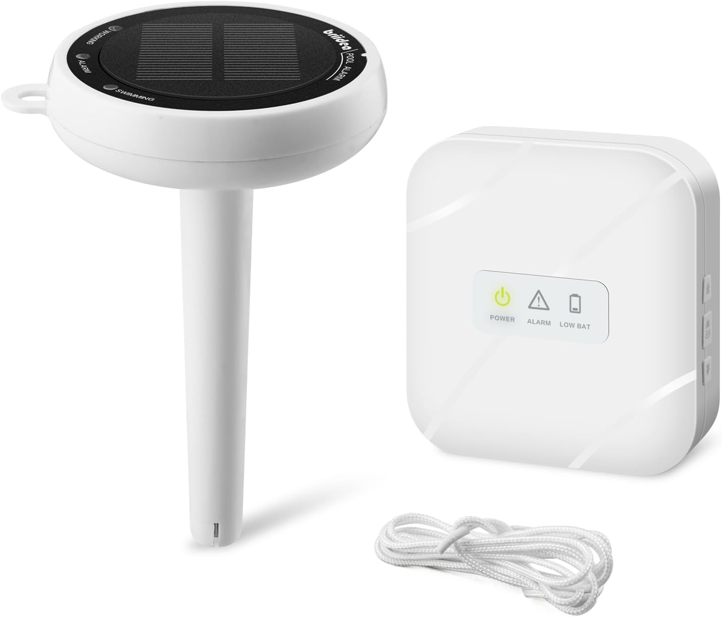 Pool Alarm, Briidea Solar Wave Alarm with Optimal Sensitivity Deployment, Combined with Indoor and Outdoor Devices for Dual Alarming, Providing Extra Protection for Your Child and Pet