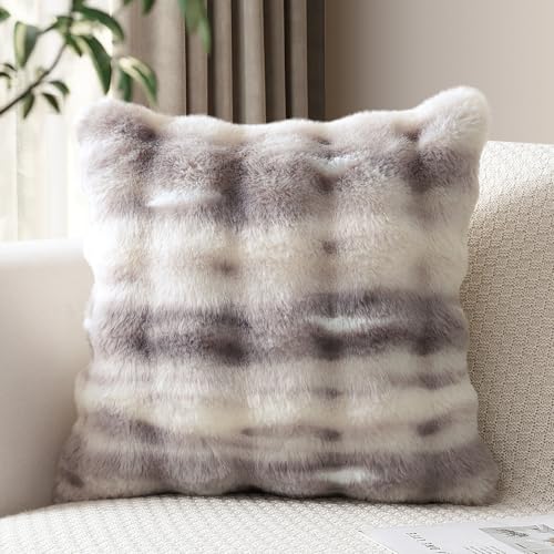 JOTOM Lot de 1 Housse de Coussin Moelleuse 45x45 cm Taie d'oreiller Décorative Douce et Pelucheuse...