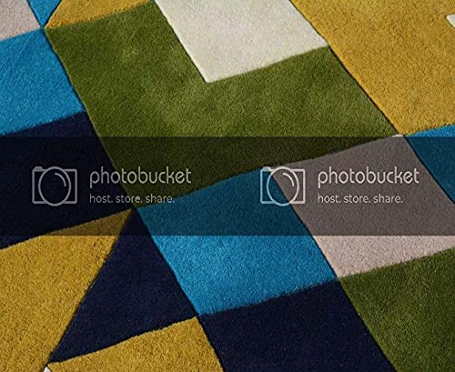 Image of Mordern Design Handmade Tufted Carpet Pure Woollen Export Quality Carpet for Living Room, Bedroom Hall [ Size 8 x 8 Round, Color Multi B2 ]