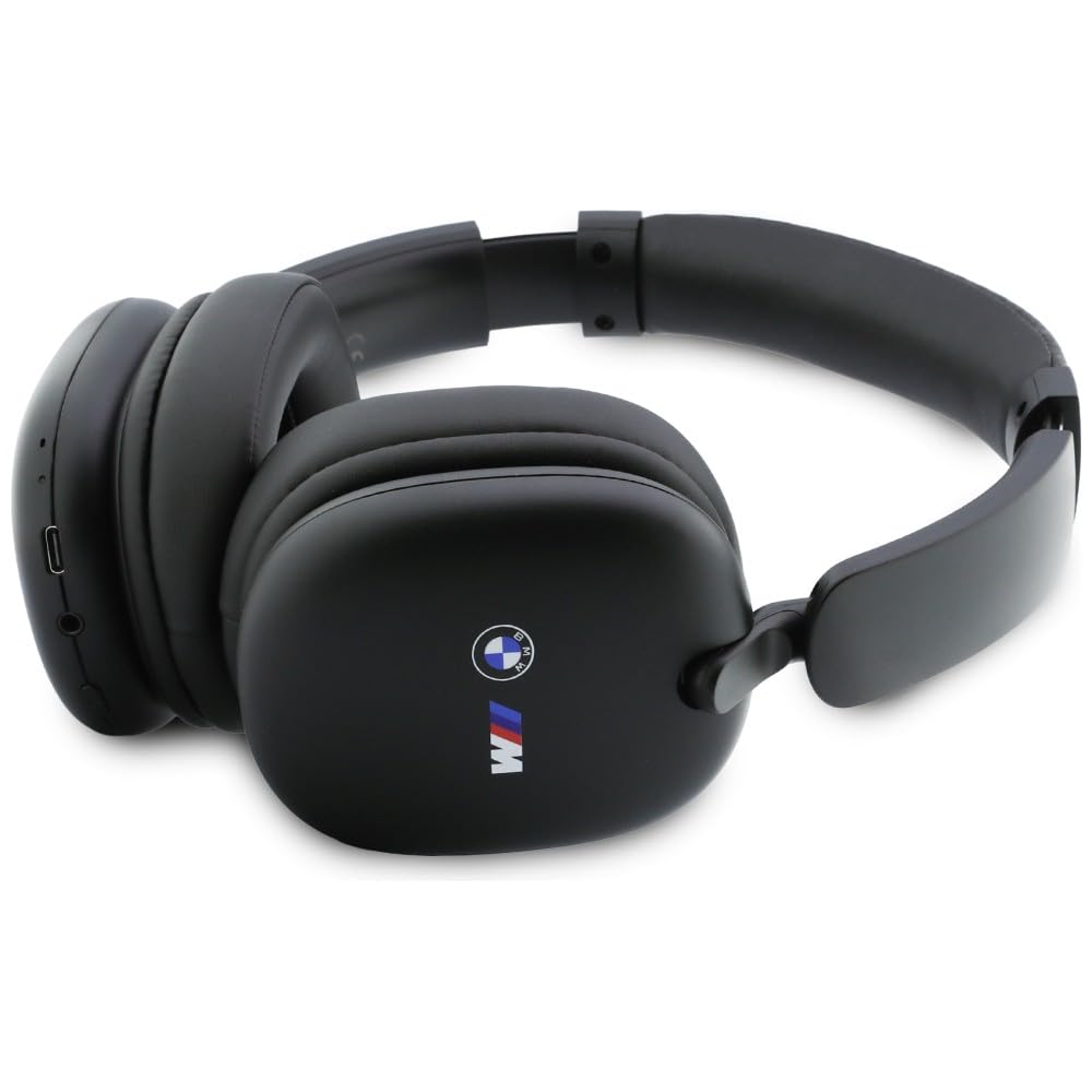 CG MOBILE BMW słuchawki nauszne z nadrukiem logo Bluetooth (czarne)