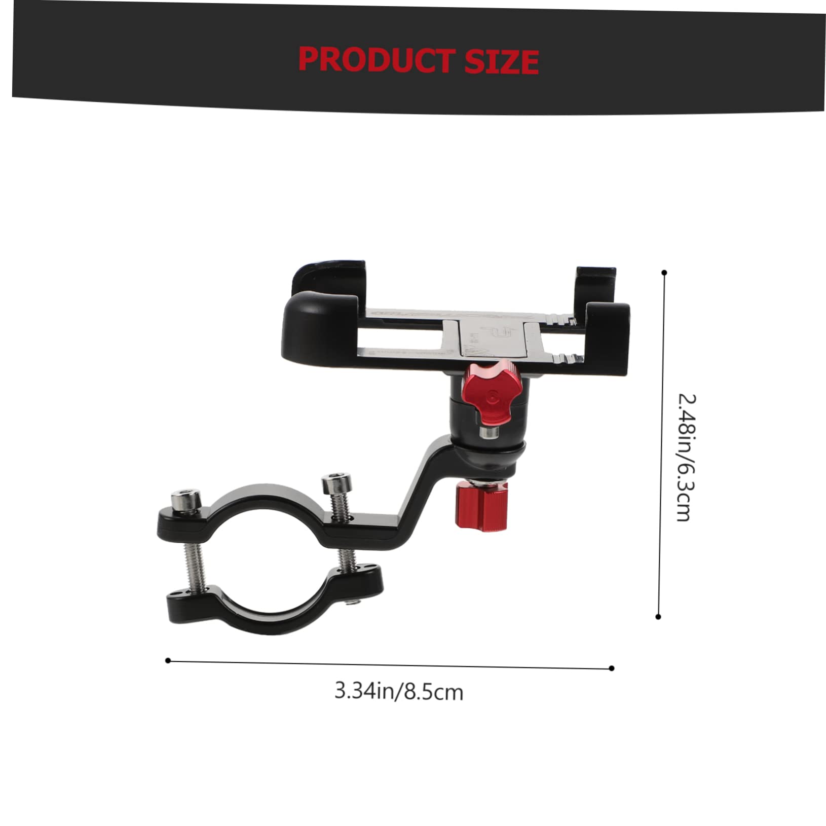 Garneck Adjustable Phone Rack Bike Phone Mount Solid Bike Holder 1 Set of Stand for Motorcycles Bicycles