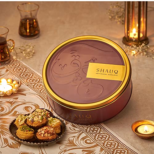 Image of SMOOR SHAUQ Baklava Box | Artisanal Turkish Delight | Tasty & Crispy | Luxury Gift Box | Perfect for Birthday,Anniversary,Christmas,New Year Gifting & Snacking | 352gm